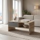 Τραπέζι σαλονιού Felina  sonoma-ανθρακί 100x50x45εκ