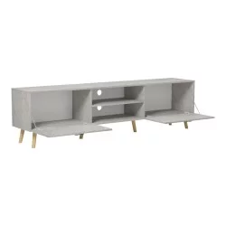 Έπιπλο τηλεόρασης Gorna  μπεζ εφέ μαρμάρου 180x35x48.6εκ