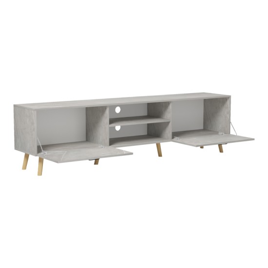 Έπιπλο τηλεόρασης Gorna  μπεζ εφέ μαρμάρου 180x35x48.6εκ--(Eλάχ.Ποσότητα:)