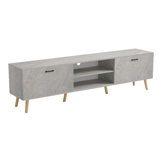 Έπιπλο τηλεόρασης Gorna  μπεζ εφέ μαρμάρου 180x35x48.6εκ--(Eλάχ.Ποσότητα:)
