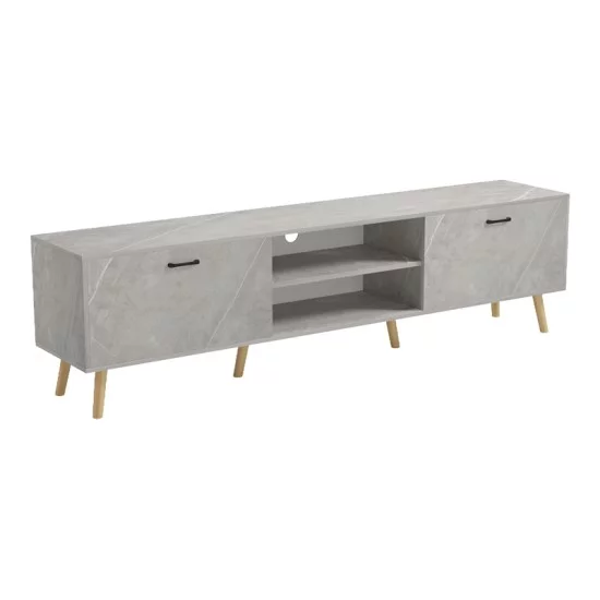 Έπιπλο τηλεόρασης Gorna  μπεζ εφέ μαρμάρου 180x35x48.6εκ