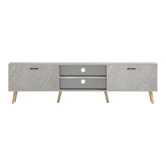 Έπιπλο τηλεόρασης Gorna  μπεζ εφέ μαρμάρου 180x35x48.6εκ--(Eλάχ.Ποσότητα:)