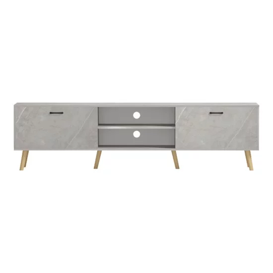 Έπιπλο τηλεόρασης Gorna  μπεζ εφέ μαρμάρου 180x35x48.6εκ