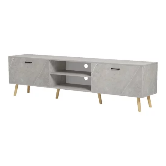 Έπιπλο τηλεόρασης Gorna  μπεζ εφέ μαρμάρου 180x35x48.6εκ