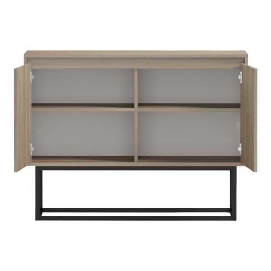 Μπουφές Dabia  sonoma-πόδι μαύρο μέταλλο 100x40x74εκ--(Eλάχ.Ποσότητα:)
