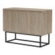 Μπουφές Dabia  sonoma-πόδι μαύρο μέταλλο 100x40x74εκ--(Eλάχ.Ποσότητα:)