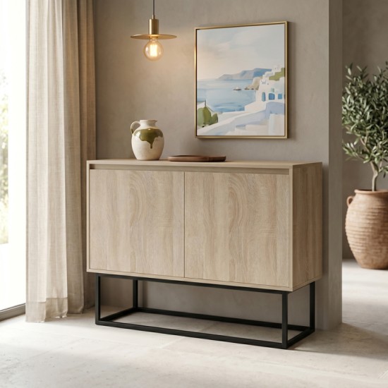 Μπουφές Dabia  sonoma-πόδι μαύρο μέταλλο 100x40x74εκ--(Eλάχ.Ποσότητα:)