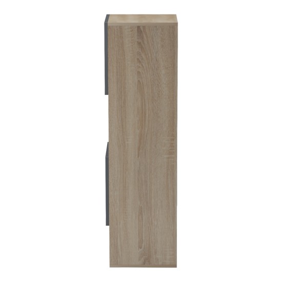 Σύνθετο σαλονιού Defry  sonoma-ανθρακί 177.5x31.5x110εκ
