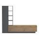 Σύνθετο σαλονιού Tilveo  oak-ανθρακί 230x41.5x180εκ