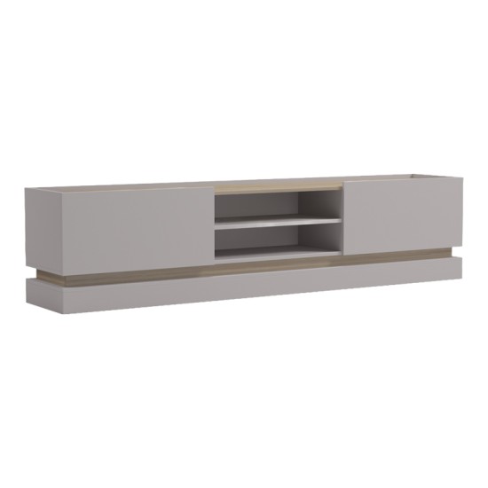 Έπιπλο τηλεόρασης Wendo  γκρι-sonoma 200x37x47εκ