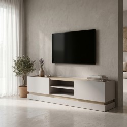 Έπιπλο τηλεόρασης Wendo  γκρι-sonoma 200x37x47εκ