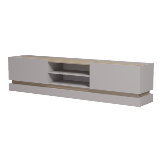 Έπιπλο τηλεόρασης Wendo  γκρι-sonoma 200x37x47εκ