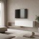 Έπιπλο τηλεόρασης επιτοίχιο Olande  sonoma-λευκό 210x35x48εκ