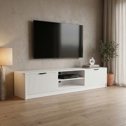 Έπιπλο τηλεόρασης Lemardo  λευκό 180x40x40εκ