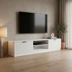 Έπιπλο τηλεόρασης Lemardo  λευκό 180x40x40εκ