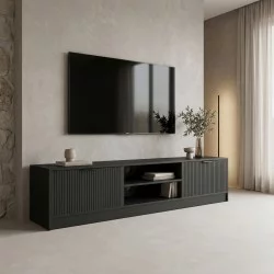 Έπιπλο τηλεόρασης Lemardo  μαύρο 180x40x40εκ