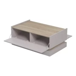 Τραπέζι σαλονιού Wendo  taupe-sonoma 97x60x40εκ