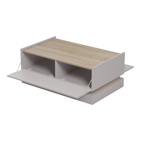 Τραπέζι σαλονιού Wendo  taupe-sonoma 97x60x40εκ