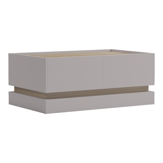 Τραπέζι σαλονιού Wendo  taupe-sonoma 97x60x40εκ