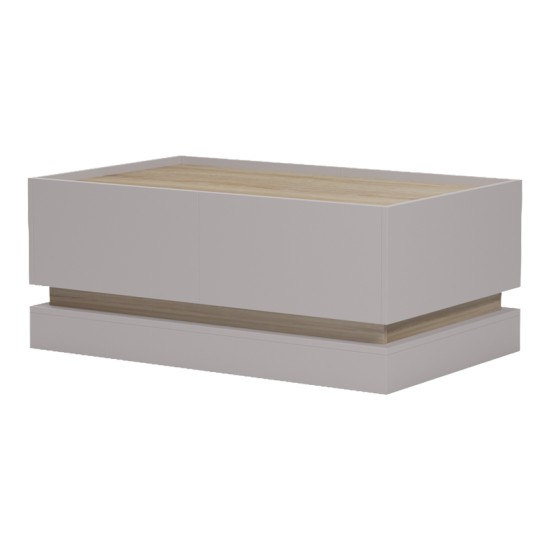 Τραπέζι σαλονιού Wendo  taupe-sonoma 97x60x40εκ