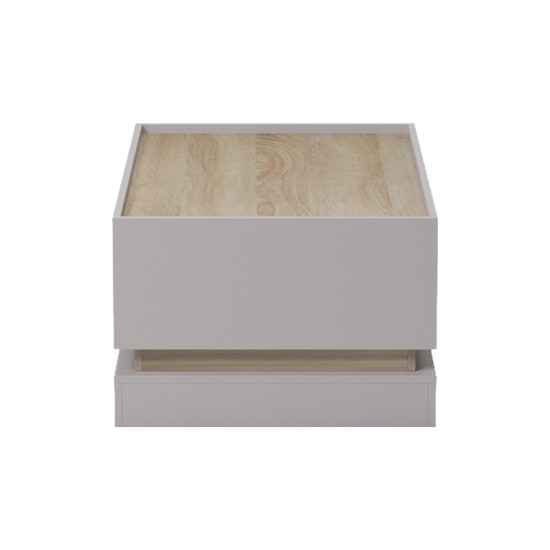 Τραπέζι σαλονιού Wendo  taupe-sonoma 97x60x40εκ