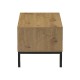 Τραπέζι σαλονιού Delanka  oak-μαύρο 92x50x46εκ