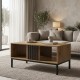 Τραπέζι σαλονιού Delanka  oak-μαύρο 92x50x46εκ