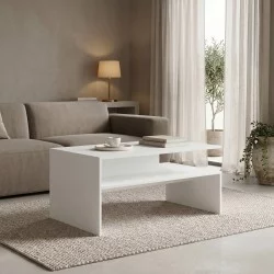 Τραπέζι σαλονιού Coffa  λευκό 90x60x45εκ