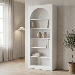 Βιβλιοθήκη Boke  λευκό 80x31.5x180εκ