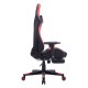 Καρέκλα γραφείου gaming Zeldo pakoworld pu μαύρο-κόκκινο 66x56x135εκ Model: 232-000011