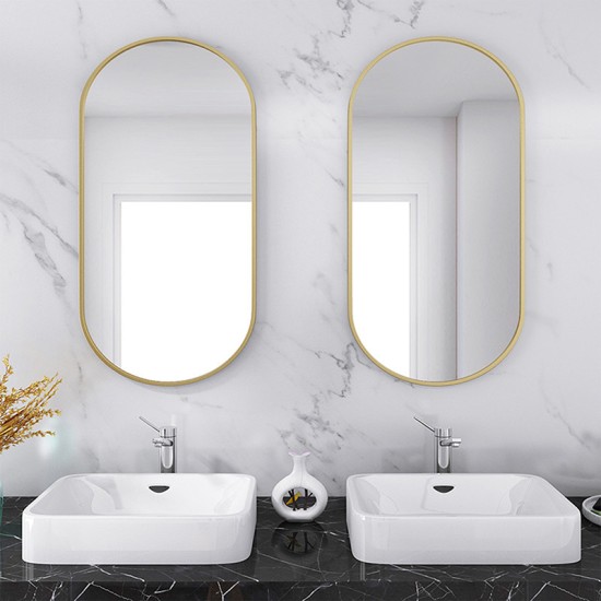 Καθρέπτης Ellipse χρυσό 50x2x80εκ Καθρέπτης Ellipse χρυσό 50x2x80εκ