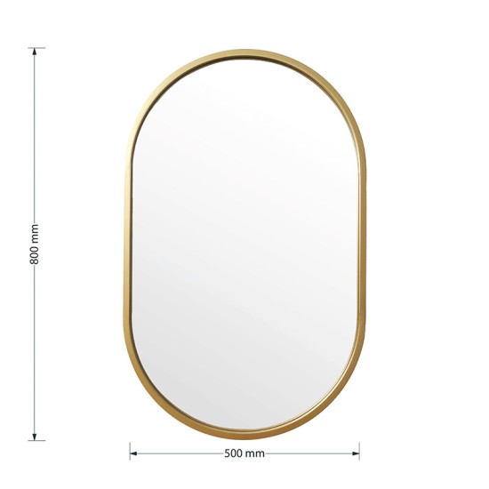 Καθρέπτης Ellipse χρυσό 50x2x80εκ Καθρέπτης Ellipse χρυσό 50x2x80εκ