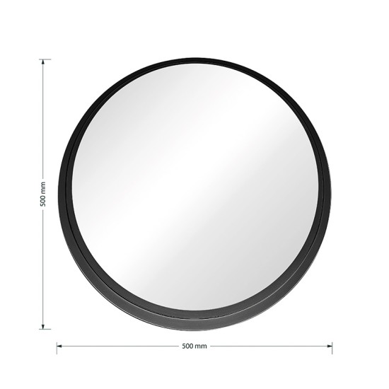 Καθρέπτης Round 3  μαύρο 50x8x50εκ Model: 233-000018