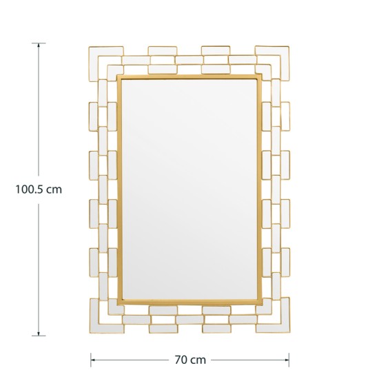 Καθρέπτης Monka  χρυσό 72x3x102εκ Model: 233-000034