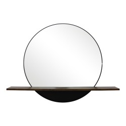 Καθρέπτης με ράφι Salmin  μέταλλο σε μαύρη απόχρωση 80x10x60εκ