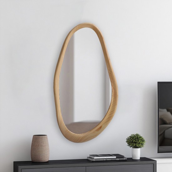 Καθρέπτης οβάλ Baloa mdf σε φυσική απόχρωση 44x4x80εκ Καθρέπτης οβάλ Baloa mdf σε φυσική απόχρωση 44x4x80εκ