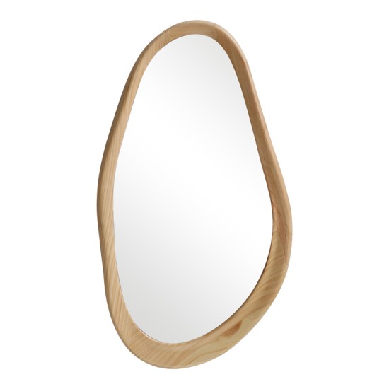 Καθρέπτης οβάλ Baloa mdf σε φυσική απόχρωση 44x4x80εκ Καθρέπτης οβάλ Baloa mdf σε φυσική απόχρωση 44x4x80εκ
