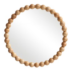 Καθρέπτης Specio  ξύλο σε φυσική απόχρωση Φ60x4.5εκ