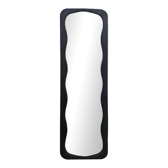 Καθρέπτης Lezour  βελούδο σε μαύρη απόχρωση 50x5x170εκ