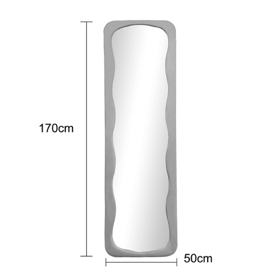 Καθρέπτης Lezour  βελούδο σε σάπιο μήλο απόχρωση 50x5x170εκ