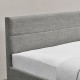 Κρεβάτι διπλό Antigone pakoworld ύφασμα γκρι με αποθηκευτικό χώρο 160x200εκ Model: 234-000005