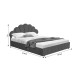 Κρεβάτι διπλό Wardie pakoworld βελούδο μπεζ με αποθηκευτικό χώρο 160x200εκ Model: 234-000016