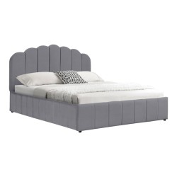 Κρεβάτι Tatiana  ύφασμα γκρι με αποθηκευτικό χώρο 120x200εκ