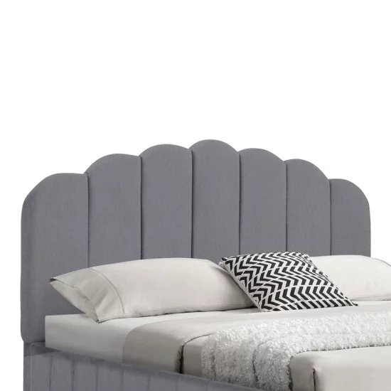 Κρεβάτι Tatiana  ύφασμα γκρι με αποθηκευτικό χώρο 120x200εκ