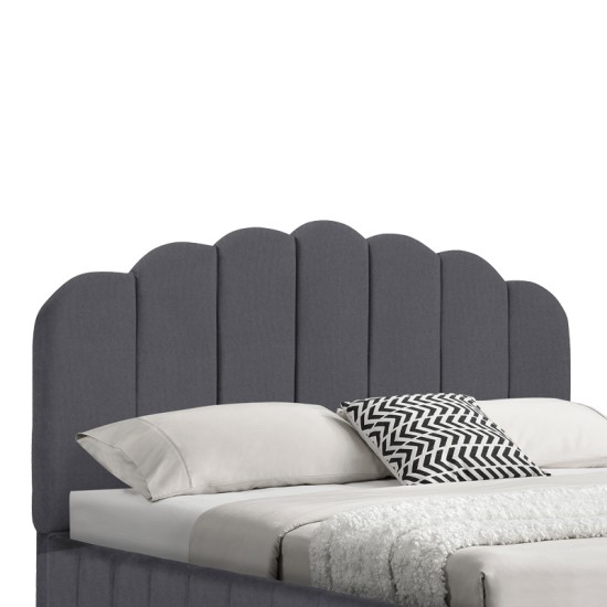 Κρεβάτι Tatiana  ύφασμα ανθρακί με αποθηκευτικό χώρο 120x200εκ