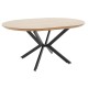 Tραπέζι Lydia MDF επεκτεινόμενο καρυδί-μαύρο 120-160x120x79εκ Tραπέζι Lydia MDF επεκτεινόμενο καρυδί-μαύρο 120-160x120x79εκ