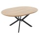 Tραπέζι Lydia MDF επεκτεινόμενο καρυδί-μαύρο 120-160x120x79εκ Tραπέζι Lydia MDF επεκτεινόμενο καρυδί-μαύρο 120-160x120x79εκ