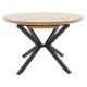 Tραπέζι Lydia MDF επεκτεινόμενο καρυδί-μαύρο 120-160x120x79εκ Tραπέζι Lydia MDF επεκτεινόμενο καρυδί-μαύρο 120-160x120x79εκ