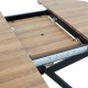Tραπέζι Lydia MDF επεκτεινόμενο καρυδί-μαύρο 120-160x120x79εκ Tραπέζι Lydia MDF επεκτεινόμενο καρυδί-μαύρο 120-160x120x79εκ