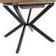 Tραπέζι Lydia MDF επεκτεινόμενο καρυδί-μαύρο 120-160x120x79εκ Tραπέζι Lydia MDF επεκτεινόμενο καρυδί-μαύρο 120-160x120x79εκ